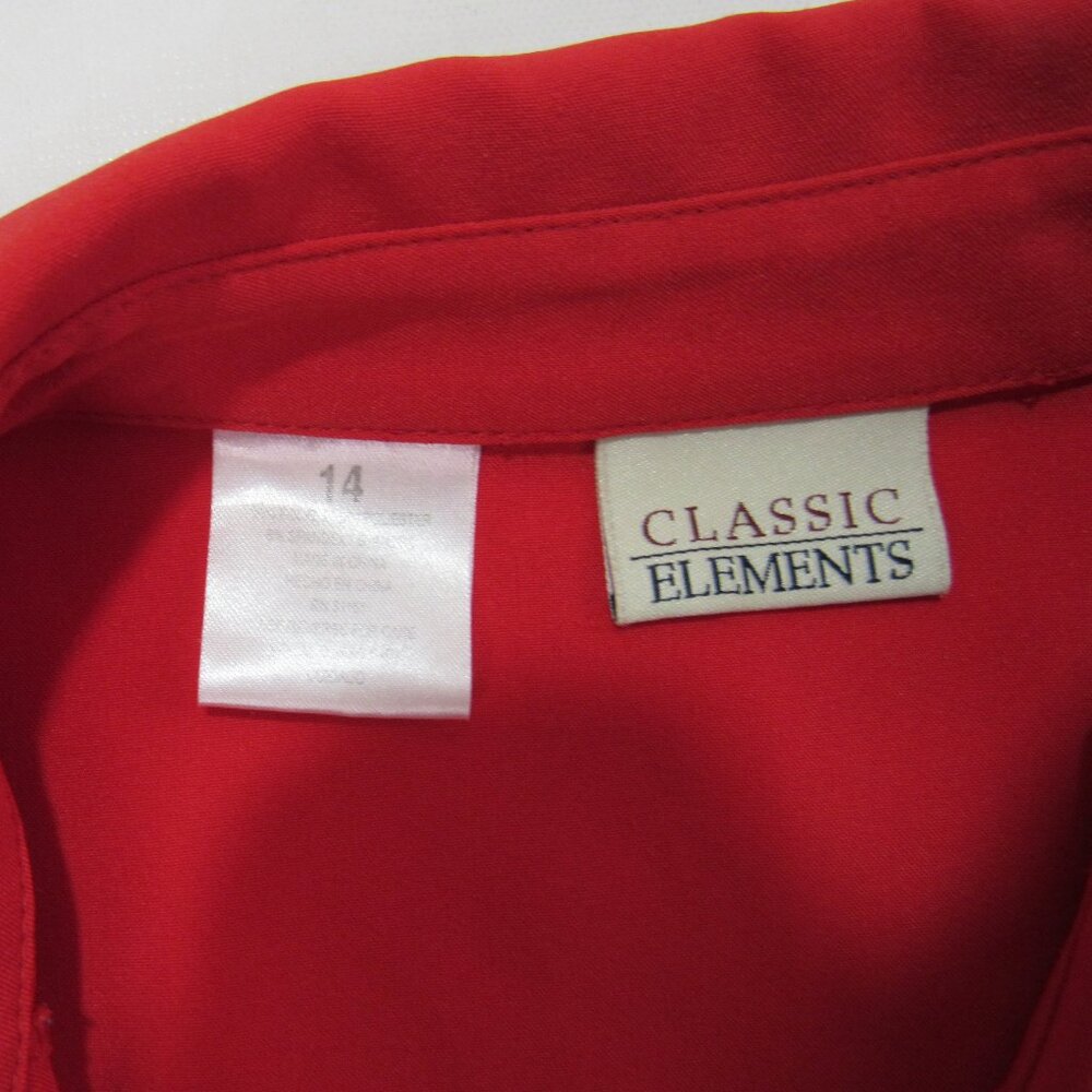 Classic Elements Women's Red Button Down Long Sle… - image 3